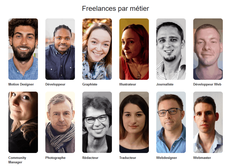 métiers freelance