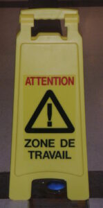 Attention zone de travail